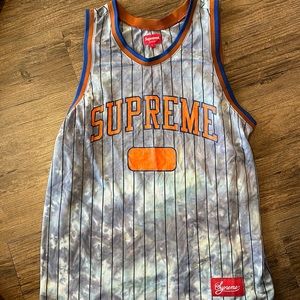Large supreme dyed basketball jersey - royal